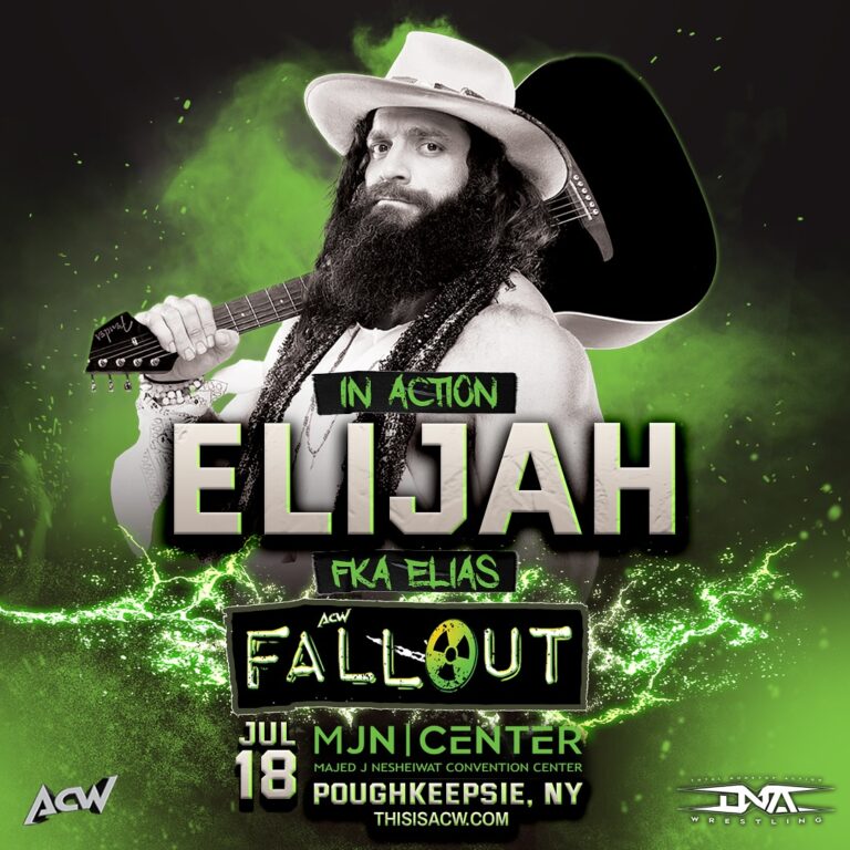 Elijah (fka Elias/Ezekiel) will make his Awesome Championship Wrestling debut at ACW: FALLOUT, July 18 2025 at the MJN Center in Poughkeepsie