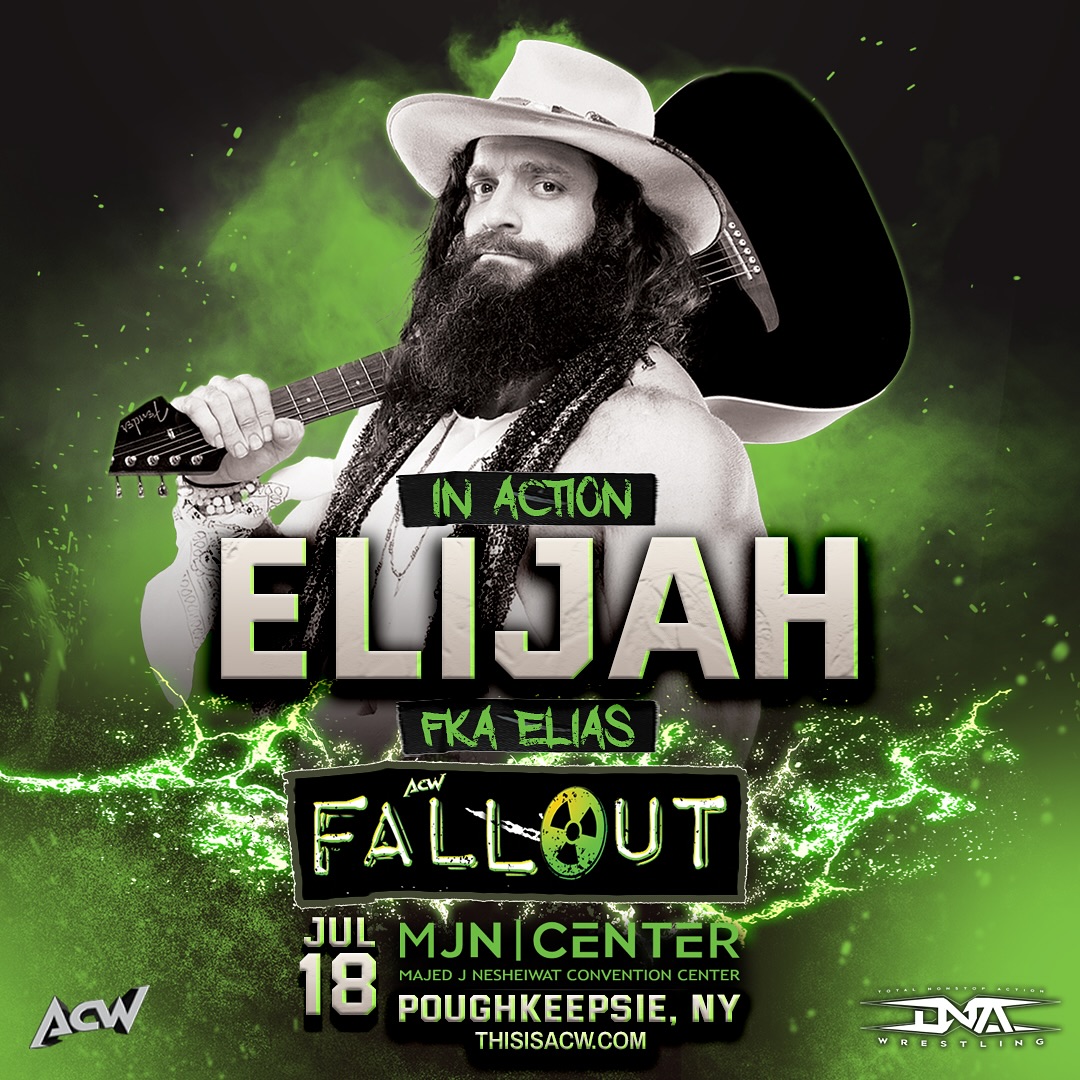 Elijah (fka Elias/Ezekiel) will make his Awesome Championship Wrestling debut at ACW: FALLOUT, July 18 2025 at the MJN Center in Poughkeepsie
