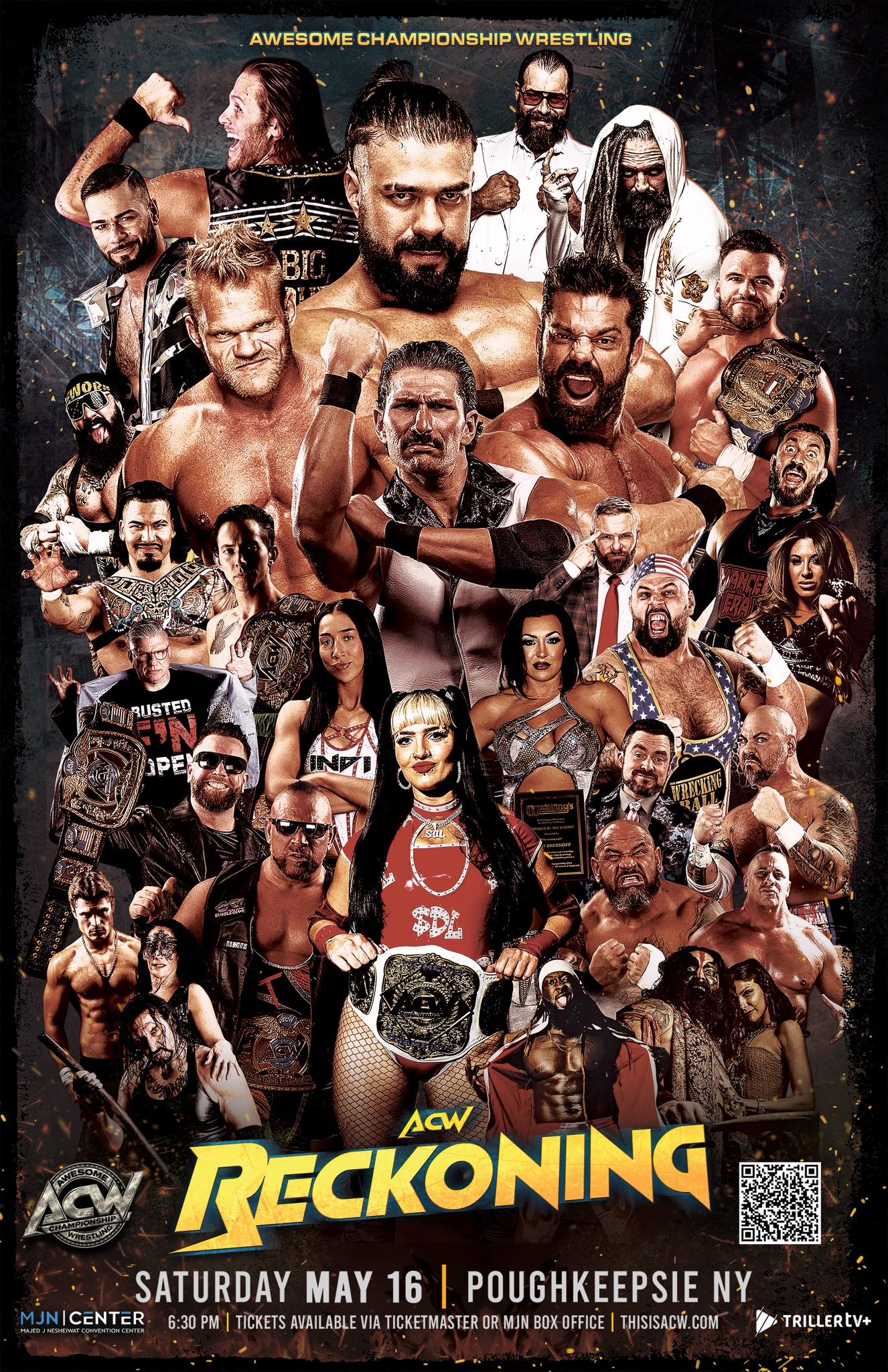 ACW: Reckoning live pro wrestling event May 16 at The MJN Center in Poughkeepsie, NY